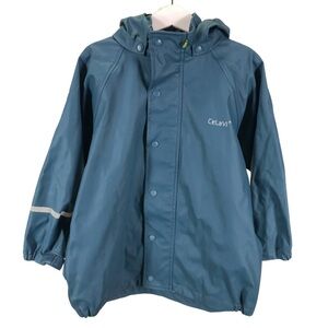 CeLaVi Blue Raincoat Water-Resistant Reflective